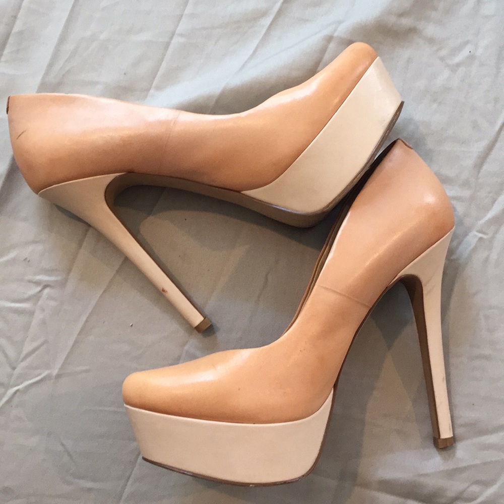 Jessica Simpson platform leather heels Waleo heels